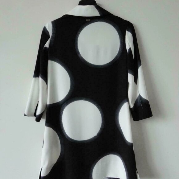 NWT ESCADA Nadota Black White Polka Dot 3/4 Sleeve Tunic Blouse Top 32 - Picture 9 of 9